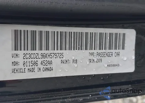 2019 Dodge Challenger Srt Hellcat Redeye from USA, damaged, VIN 2C3CDZL96KH579725